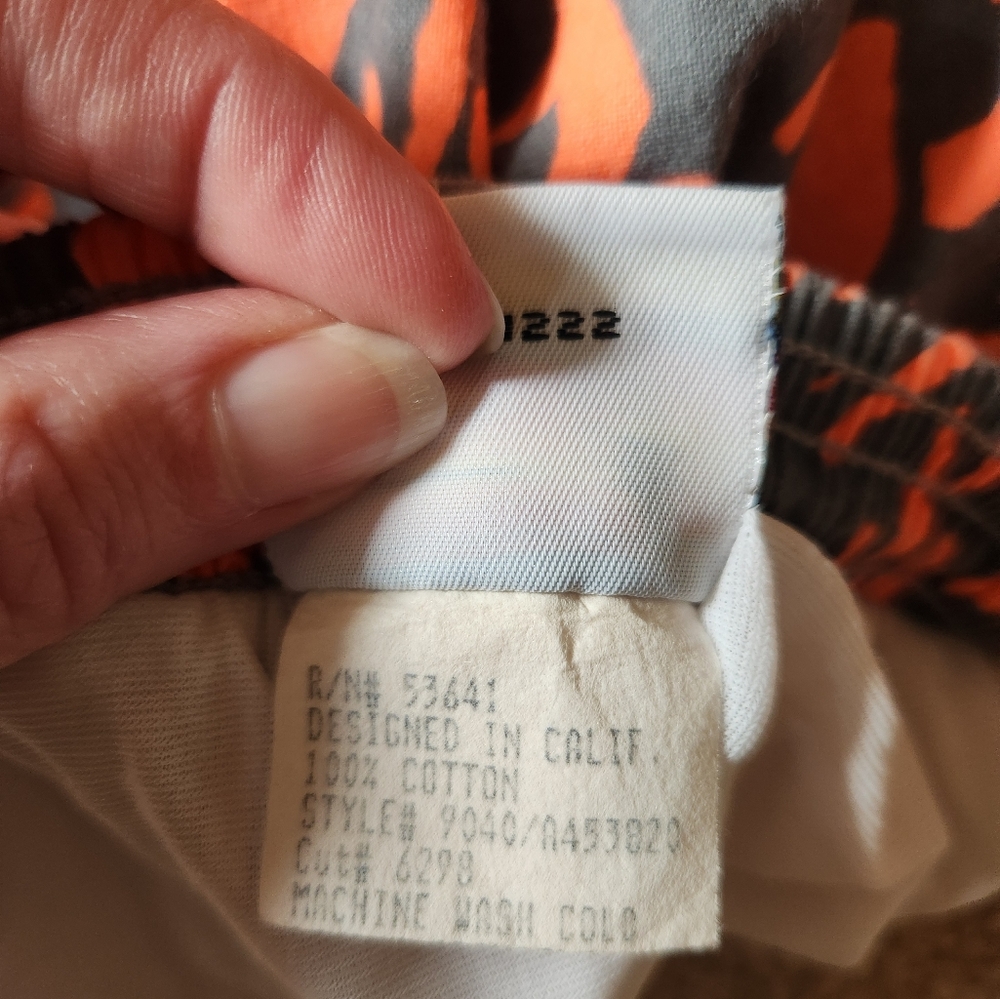 Vintage Mens Hobie Orange and Gray Swim Shorts Size L - Picture 6 of 7